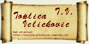 Toplica Veličković vizit kartica